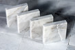 Square Tiles of White Carrara Marble