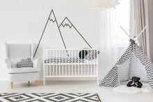White Baby Room With Cot