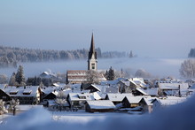 Small Bavarian Village In Winter