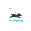 Logo design for dog walking.