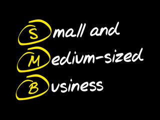 Poster - smb - small and medium-sized business, acronym business concept
