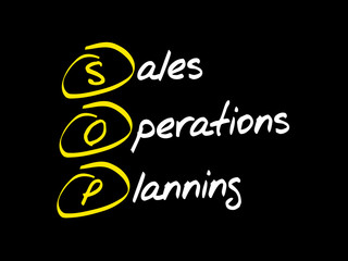 Poster - SOP - Sales and Operations Planning, acronym business concept