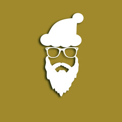 Canvas Print - Papá noel hipster 