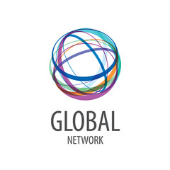 Wall Mural - vector logo global network