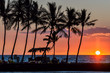 Red sunset in big island Hawaii