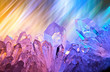  Sparkling multi-colored background with rays of light and cryst