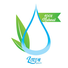 Wall Mural - Mineral water logo