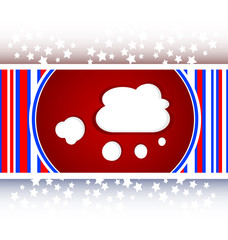 Poster - white cloud on internet web icon