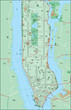 NYC Map, Manhattan with streets