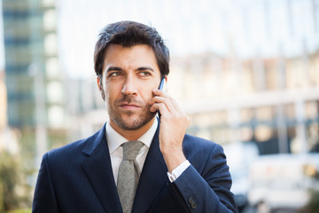 Sticker - Businessman talking on the phone