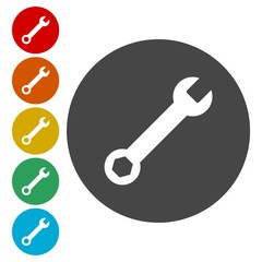 Wall Mural - Service tool icon, wrench icon