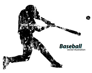 silhouette of a baseball player