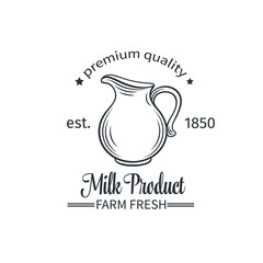 Wall Mural - Logo milk product