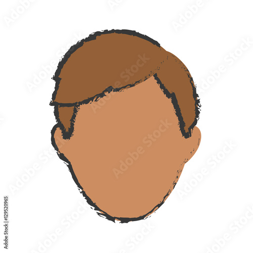 Faceless man character icon vector illustration graphic design Stock