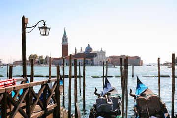 Wall Mural - view of San Giorgio Maggiore from gondolas stop