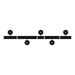 Poster - Timeline infographic icon. Simple illustration of timeline infographic vector icon for web design