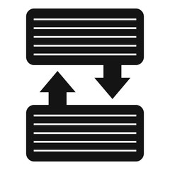 Poster - Infographic blocks with arrows icon. Simple illustration of blocks and arrowsvector icon for web design