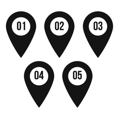 Poster - Pointer marks icon. Simple illustration of pointer marks vector icon for web design