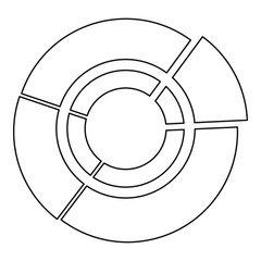 Poster - Pie chart icon. Outline illustration of pie chart vector icon for webicon. Outline illustration of vector icon for web