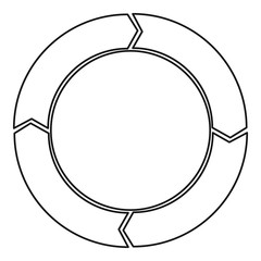 Poster - Cycle circle diagram icon. Outline illustration of cycle circle diagram vector icon for webicon. Outline illustration of vector icon for web