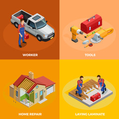 Poster - Home Improvement Isometric Template