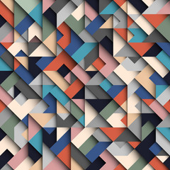Wall Mural - abstract geometric material style seamless pattern