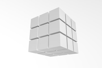 3d illustration magic cube