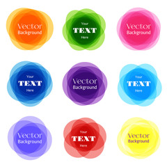 Poster - circular shapes frame set. vector rounded banner frames isolated on white background
