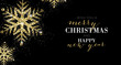Elegant Merry Christmas Gold Banner