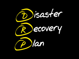 Poster - drp - disaster recovery plan, acronym business concept