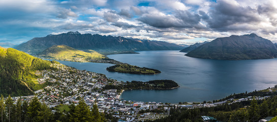 Wall Mural - Panorama view of Queenstown, New Zealand