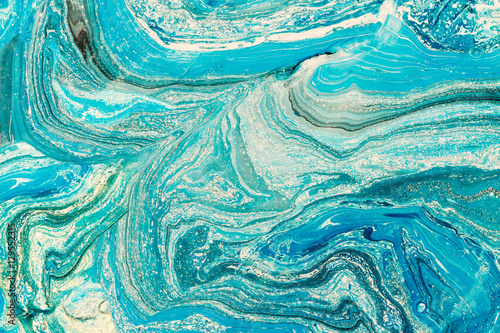 Blue marbling texture Wallpaper Mural