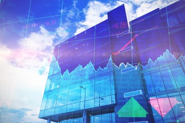 Wall Mural - Composite image of stocks and shares