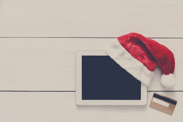 Fototapete - Christmas online shopping background