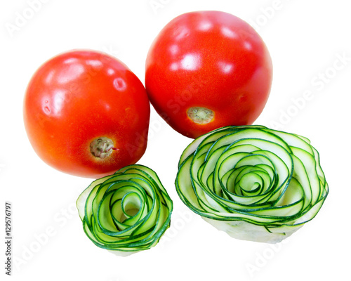 Vegetable Is Carved In Form Of Flowers Roses From Japanese