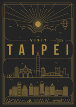 Linear Travel Taipei Poster Design