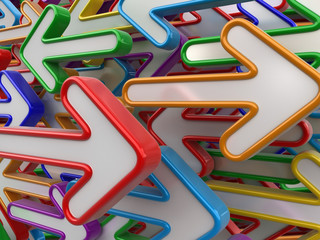 Poster - 3d image of arrows in different directions