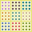 © pashutanast9 - building Collection of stylish vector icons in colorful circles different kinds of buildings