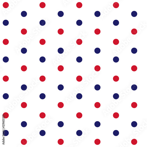 red and blue dots on white background marine theme seamless patt Stock