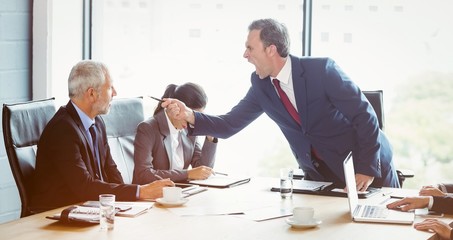 Poster - Businessman scolding his colleague