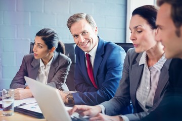 Poster - Businesspeople in conference room