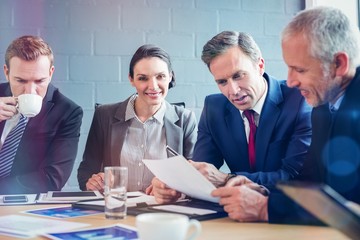 Poster - Businesspeople in conference room