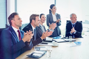 Poster - Businesspeople in conference room
