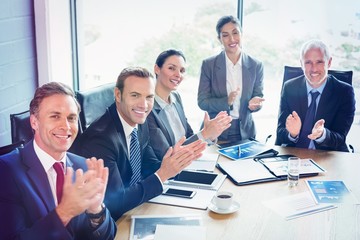 Poster - Businesspeople in conference room