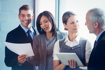 Poster - Businesspeople working in office