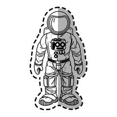 Poster - Astronaut cartoon icon. Spaceman cosmonaut pilot space and science theme. Isolated design. Vector illustration