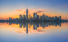 Manhattan Cityscape Panorama Reflections 