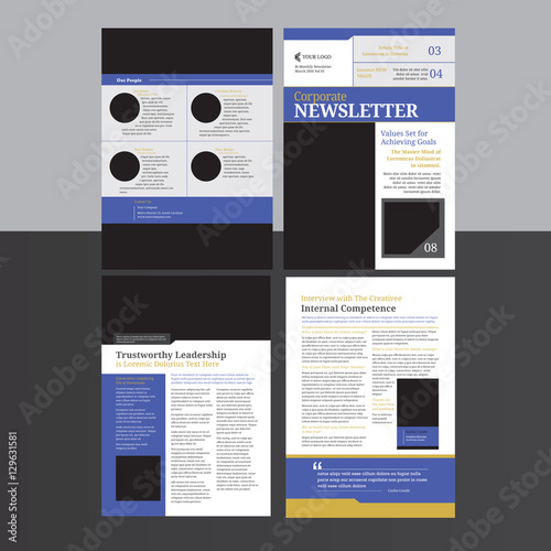 4 pages newsletter buy this stock vector and explore similar