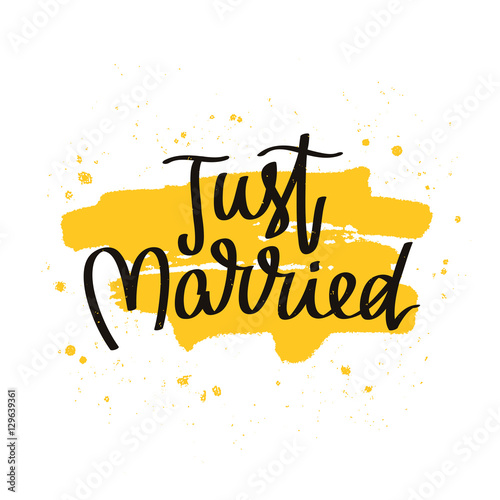 Fotografía Recién casados. La caligrafía de tendencia