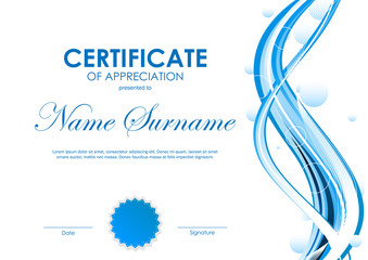 Canvas Print - Certificate of appreciation template